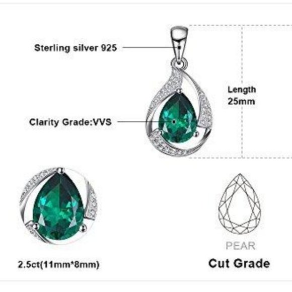 🔥Nano Russian Emerald Pendant - 925 Sterling Silver - Picture 6 of 7